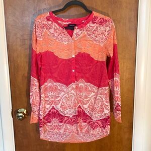 EUC lands end pink and orange lightweight long sleeve! Size 4